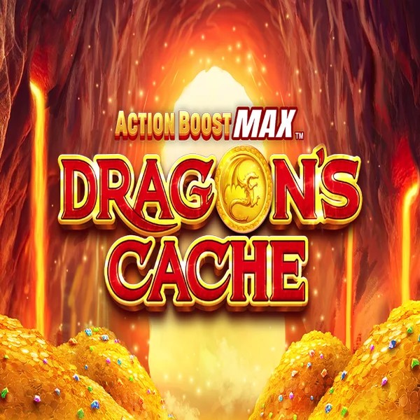 Action Boost Max Dragon's Cache logo by SpinPlay Games Lizaro Casino